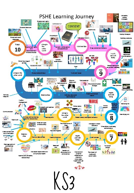 PSHE Learning Journey Unhealthy coping strategies Employment rights Financial decisions Health risks Drugs Parenthood