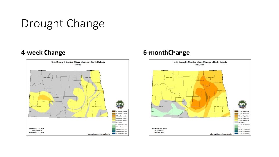 Drought Change 4 -week Change 6 -month. Change 