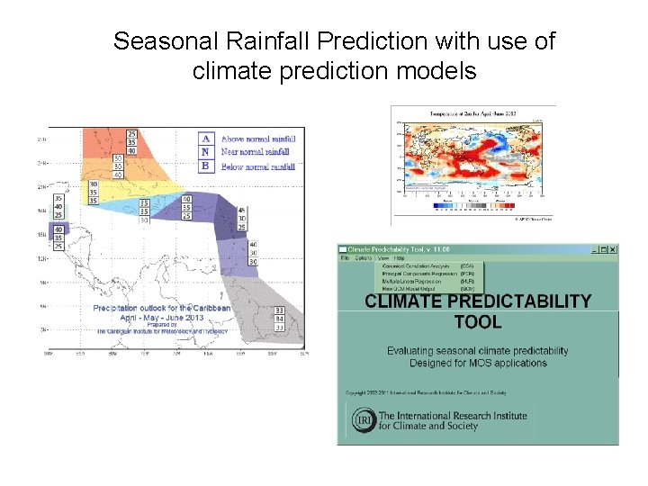 Seasonal Rainfall Prediction with use of climate prediction models 