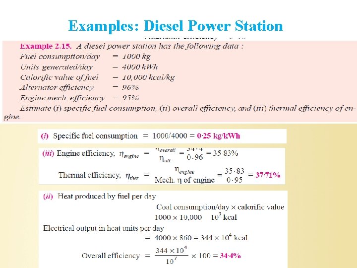 Examples: Diesel Power Station 