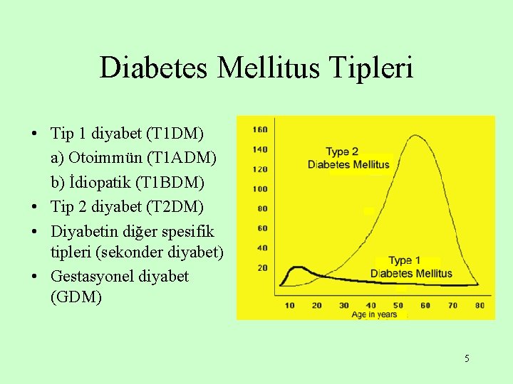 Diabetes Mellitus Tipleri • Tip 1 diyabet (T 1 DM) a) Otoimmün (T 1