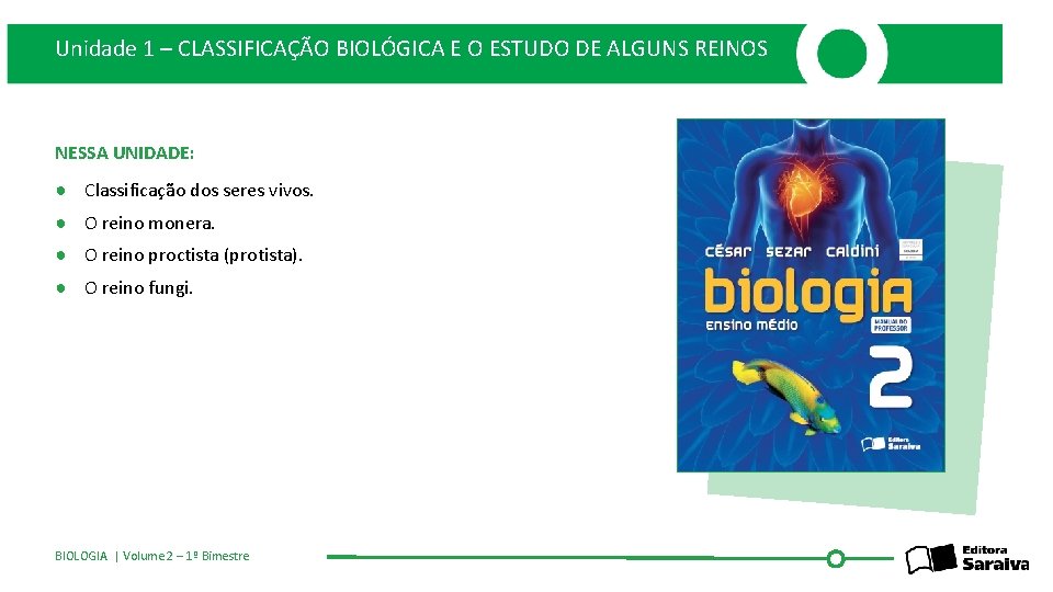 Unidade 1 – CLASSIFICAÇÃO BIOLÓGICA E O ESTUDO DE ALGUNS REINOS NESSA UNIDADE: ●