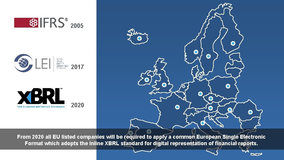 2005 2017 2020 From 2020 all EU listed companies will be required to apply