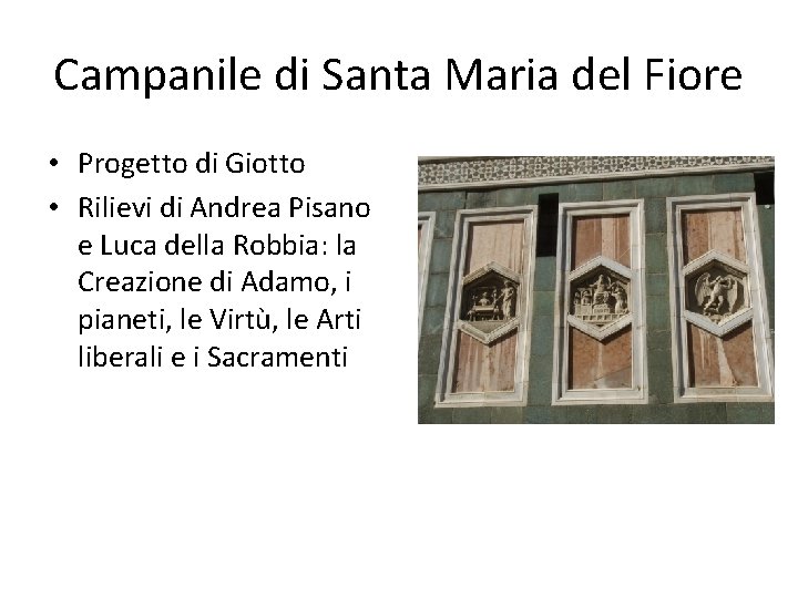 Campanile di Santa Maria del Fiore • Progetto di Giotto • Rilievi di Andrea
