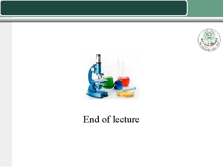 End of lecture 