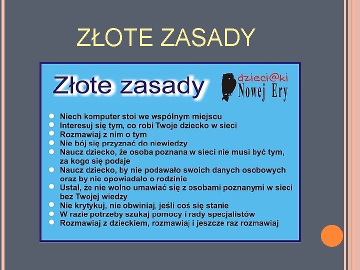 ZŁOTE ZASADY 