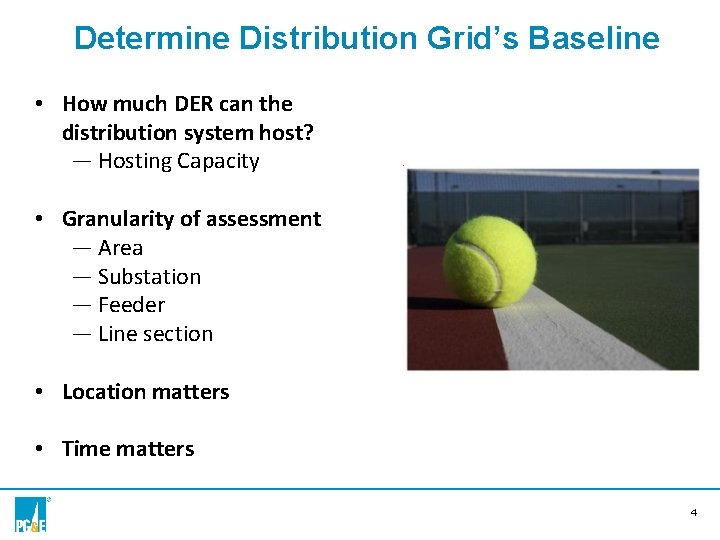Determine Distribution Grid’s Baseline • How much DER can the distribution system host? ―