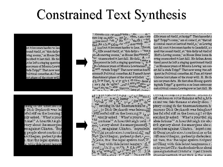 Constrained Text Synthesis 