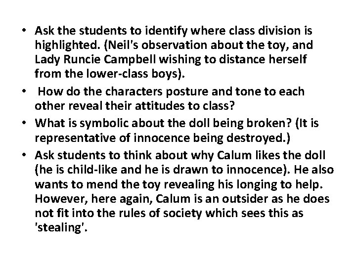 The Cone Gatherers BBC Class Clips Characterisation of