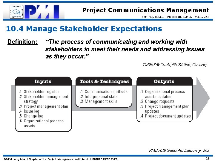 Project Communications Management PMP Prep Course – PMBOK 4 th Edition – Version 2.