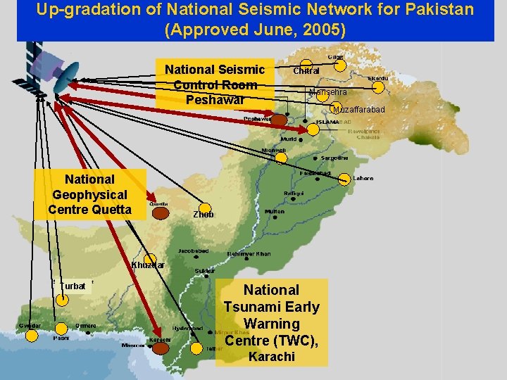 Up-gradation of National Seismic Network for Pakistan (Approved June, 2005) National Seismic Control Room