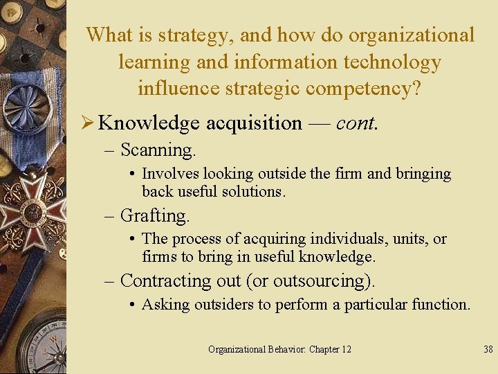 What is strategy, and how do organizational learning and information technology influence strategic competency?