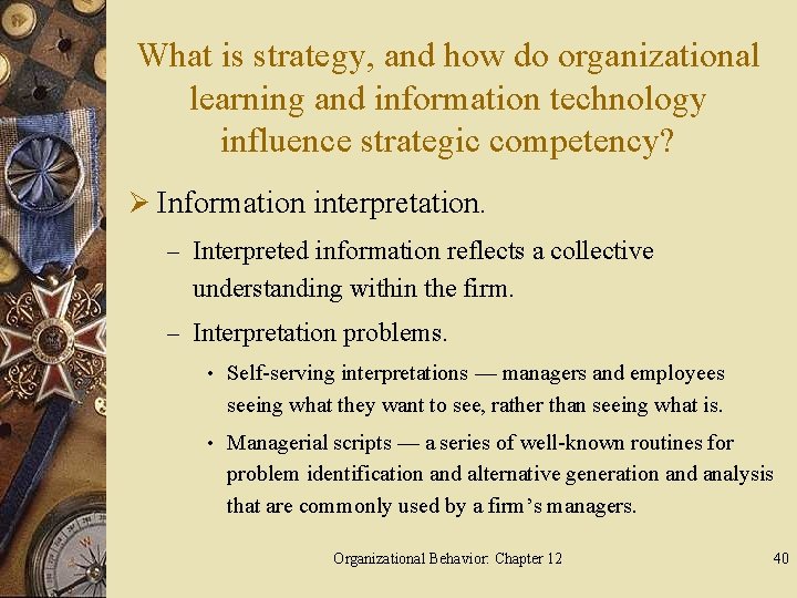 What is strategy, and how do organizational learning and information technology influence strategic competency?