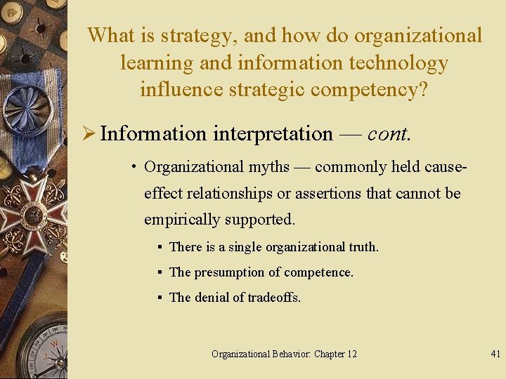 What is strategy, and how do organizational learning and information technology influence strategic competency?