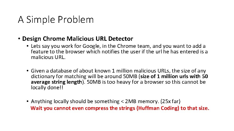 Bloom Filters A Simple Problem Design Chrome Malicious