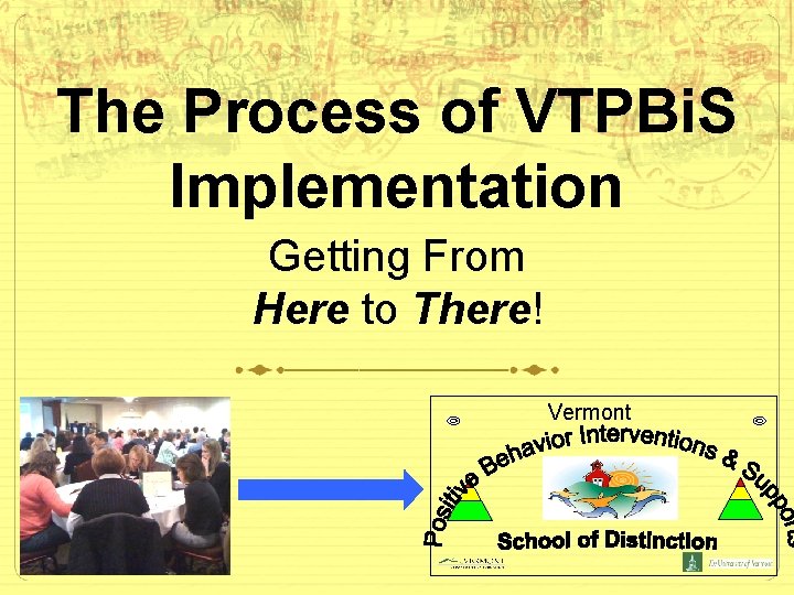 The Process of VTPBi. S Implementation Getting From Here to There! Vermont 