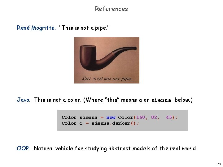 References René Magritte. "This is not a pipe. " Java. This is not a References René Magritte. "This is not a pipe. " Java. This is not a