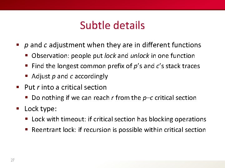 Subtle details § p and c adjustment when they are in different functions §