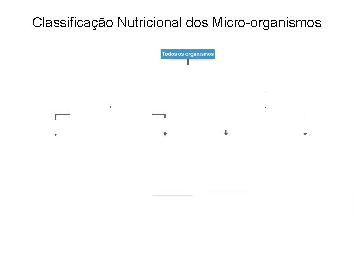 Classificação Nutricional dos Micro-organismos 