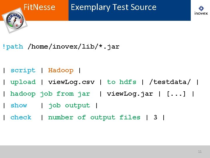 Fit. Nesse Exemplary Test Source !path /home/inovex/lib/*. jar | script | Hadoop | |