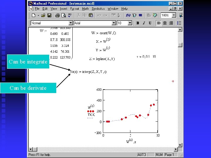 Can be integrate Can be derivate 