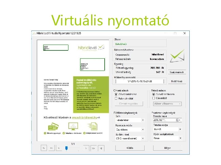 Virtuális nyomtató Virtuális nyomtató