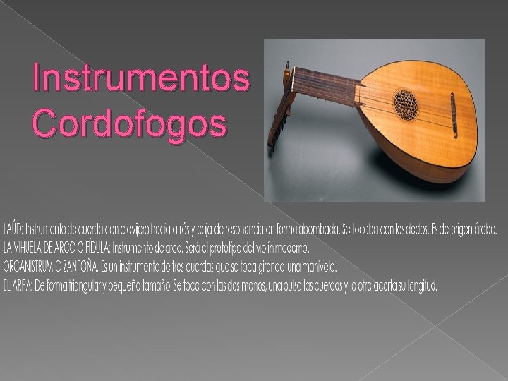 Instrumentos Cordofogos 