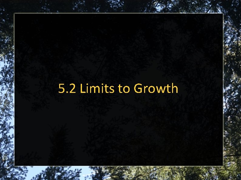 5. 2 Limits to Growth 