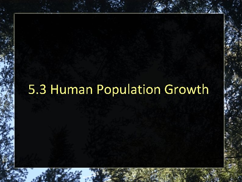 5. 3 Human Population Growth 