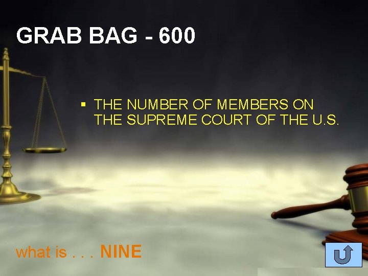 GRAB BAG - 600 § THE NUMBER OF MEMBERS ON THE SUPREME COURT OF