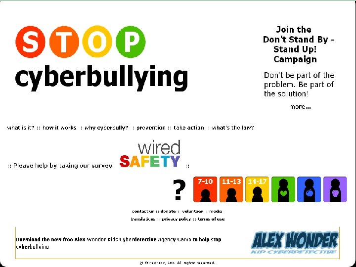 STOP cyberbullying site 26 Copyright © 2012 M. E. Kabay. All rights reserved. 