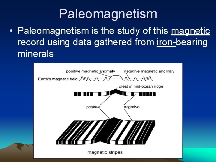 Paleomagnetism • Paleomagnetism is the study of this magnetic record using data gathered from