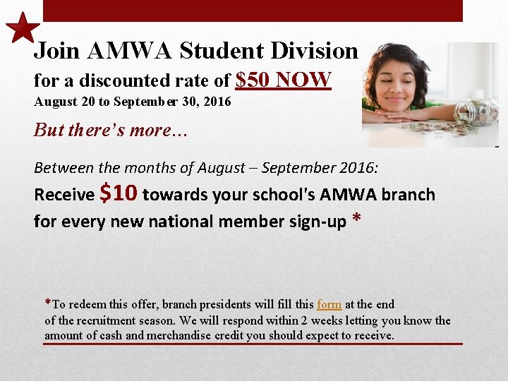 Join AMWA Student Division for a discounted rate of $50 NOW August 20 to