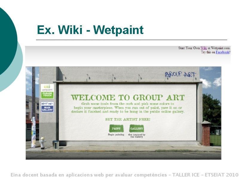 Ex. Wiki - Wetpaint 