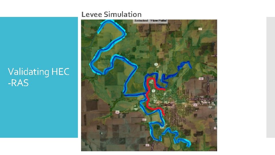 Levee Simulation Validating HEC -RAS 