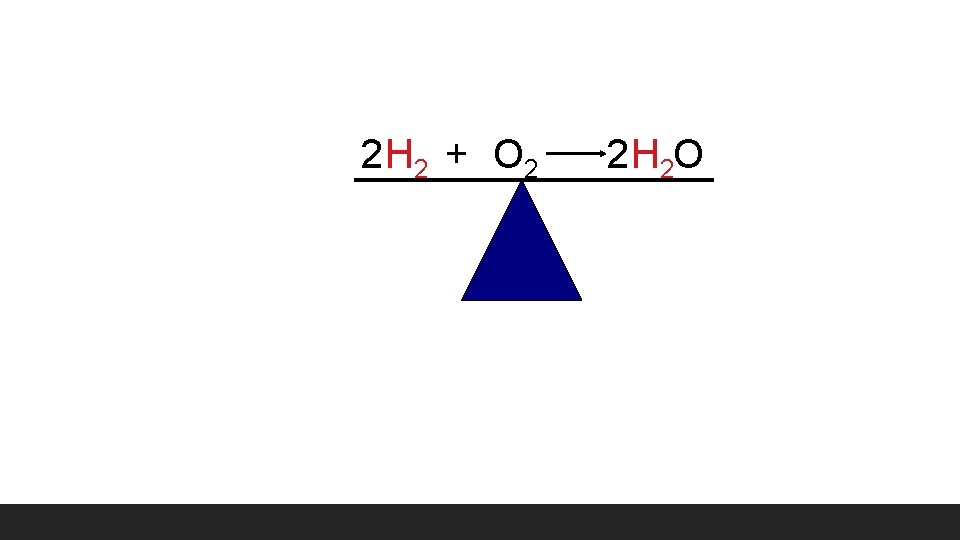 2 H 2 + O 2 2 H 2 O 