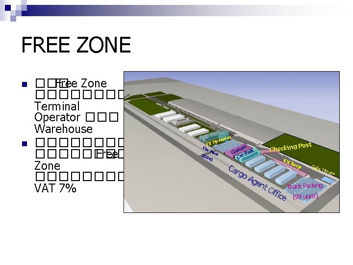 FREE ZONE n n ��� Free Zone ���� Terminal Operator ��� Warehouse Park Car