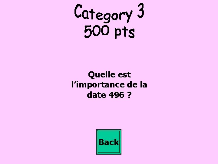 Quelle est l’importance de la date 496 ? Back 