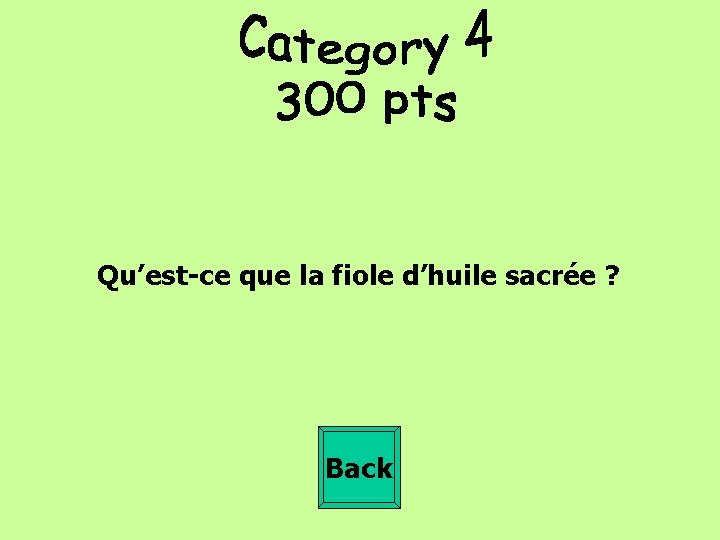 Qu’est-ce que la fiole d’huile sacrée ? Back 