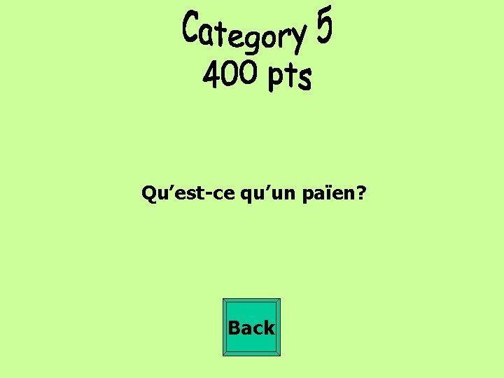 Qu’est-ce qu’un païen? Back 