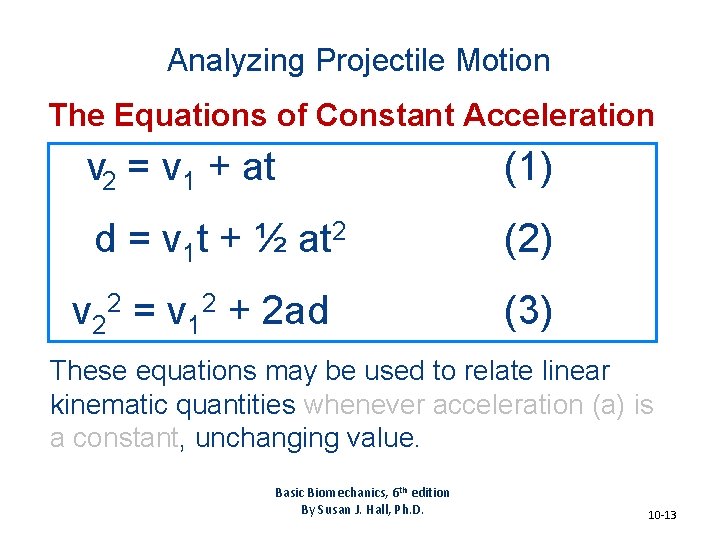 Chapter 10 Linear Kinematics of Human Movement Basic