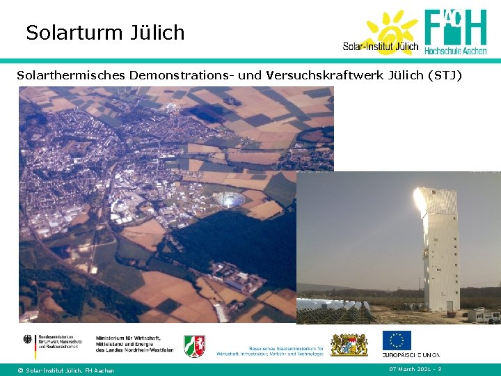 Solarturm Jülich Solarthermisches Demonstrations- und Versuchskraftwerk Jülich (STJ) © Solar-Institut Jülich, FH Aachen 07