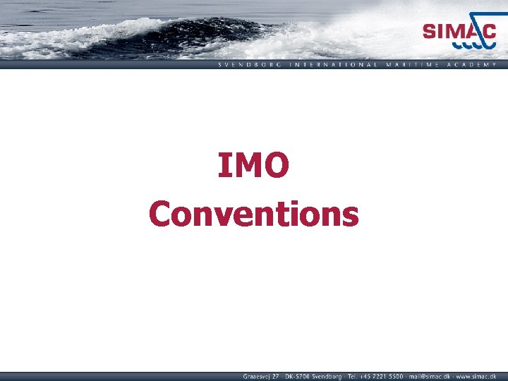  IMO Conventions 