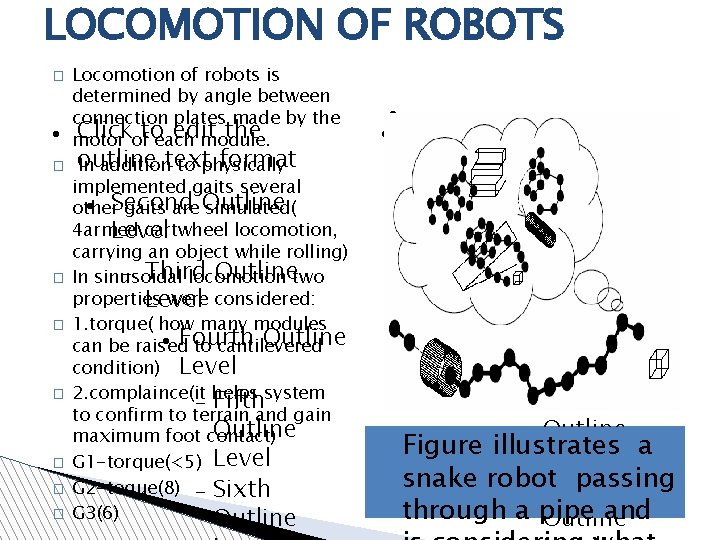 LOCOMOTION OF ROBOTS � � � � Locomotion of robots is determined by angle LOCOMOTION OF ROBOTS � � � � Locomotion of robots is determined by angle