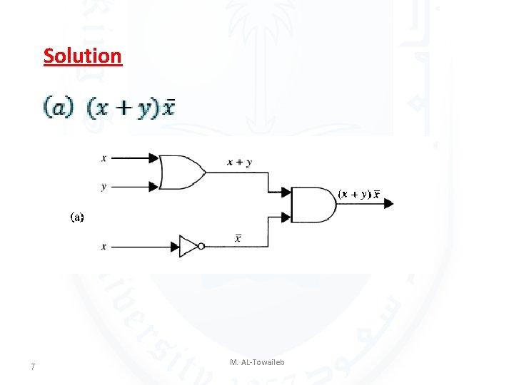 Solution 7 M. AL-Towaileb 