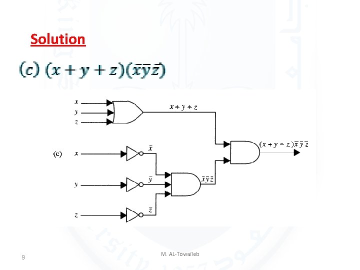 Solution 9 M. AL-Towaileb 