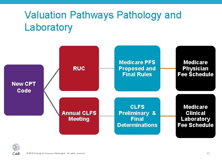 Valuation Pathways Pathology and Laboratory RUC Medicare PFS Proposed and Final Rules Medicare Physician