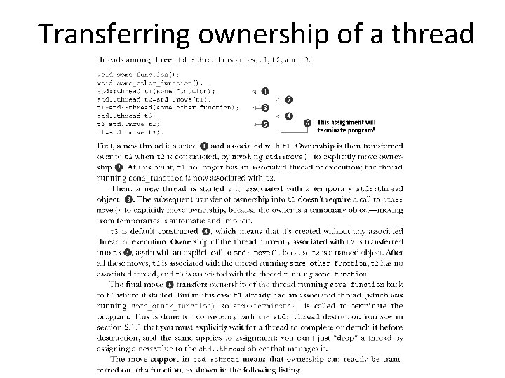 Transferring ownership of a thread Transferring ownership of a thread