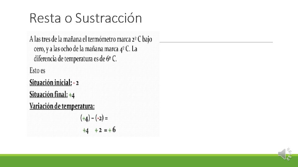 Resta o Sustracción 