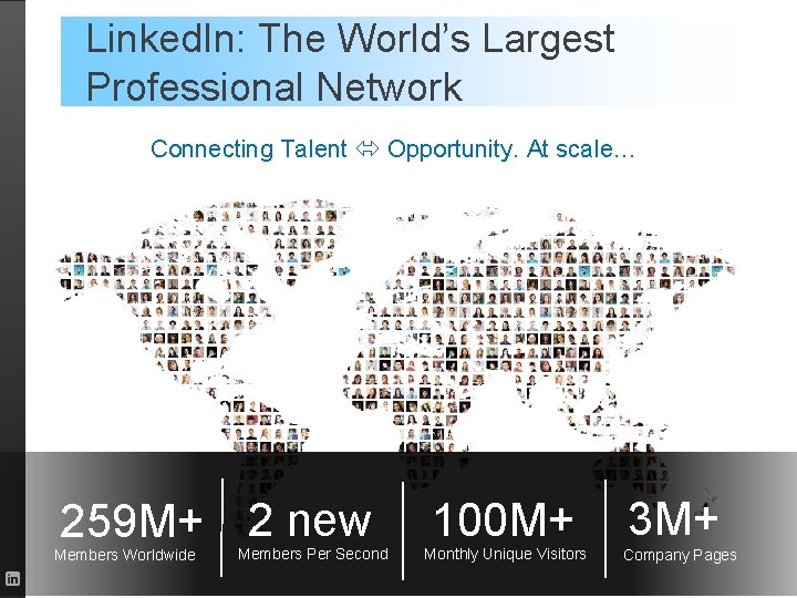 Linked. In: The World’s Largest Professional Network Connecting Talent Opportunity. At scale… 259 M+